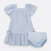 Vestido Con Panty Azul