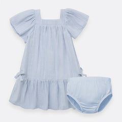 Vestido Con Panty Azul