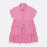 Vestido Con Cuello Camisero