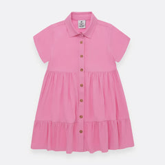 Vestido Con Cuello Camisero