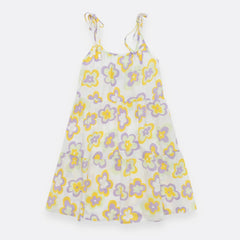 Vestido Manga Sisa Flores