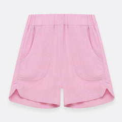 Short Rosado Con Bolsillos