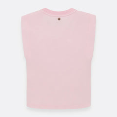 Camiseta Manga Corta Con Aplique En Gamuza