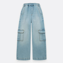 Denim Recto Con Bolsillos Cargo