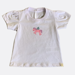 Camiseta Unicornio Manga Bombacha
