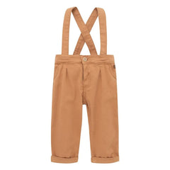Pantalón Con Cargaderas Bebe Niño Cafe