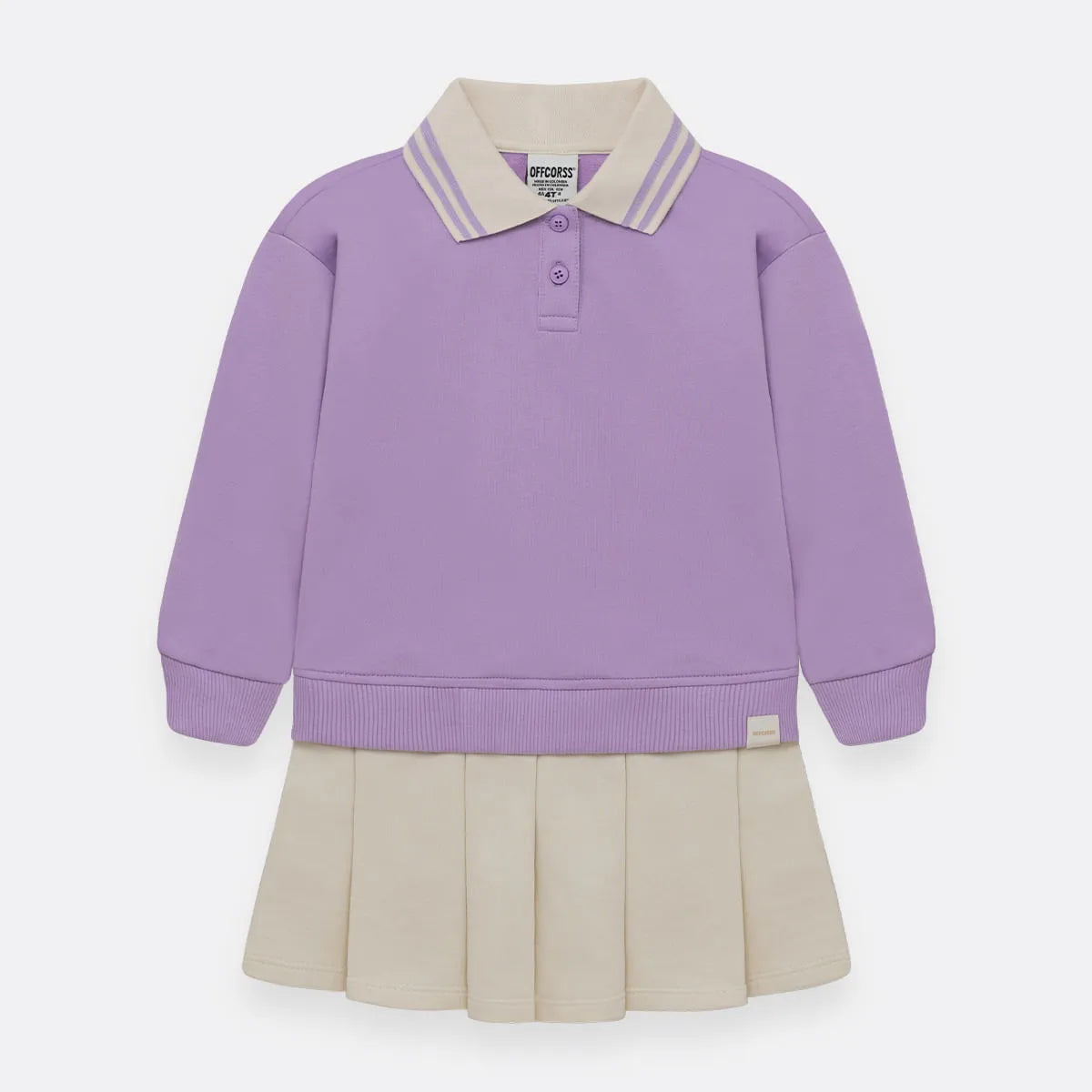 Vestido Tipo Polo Lila