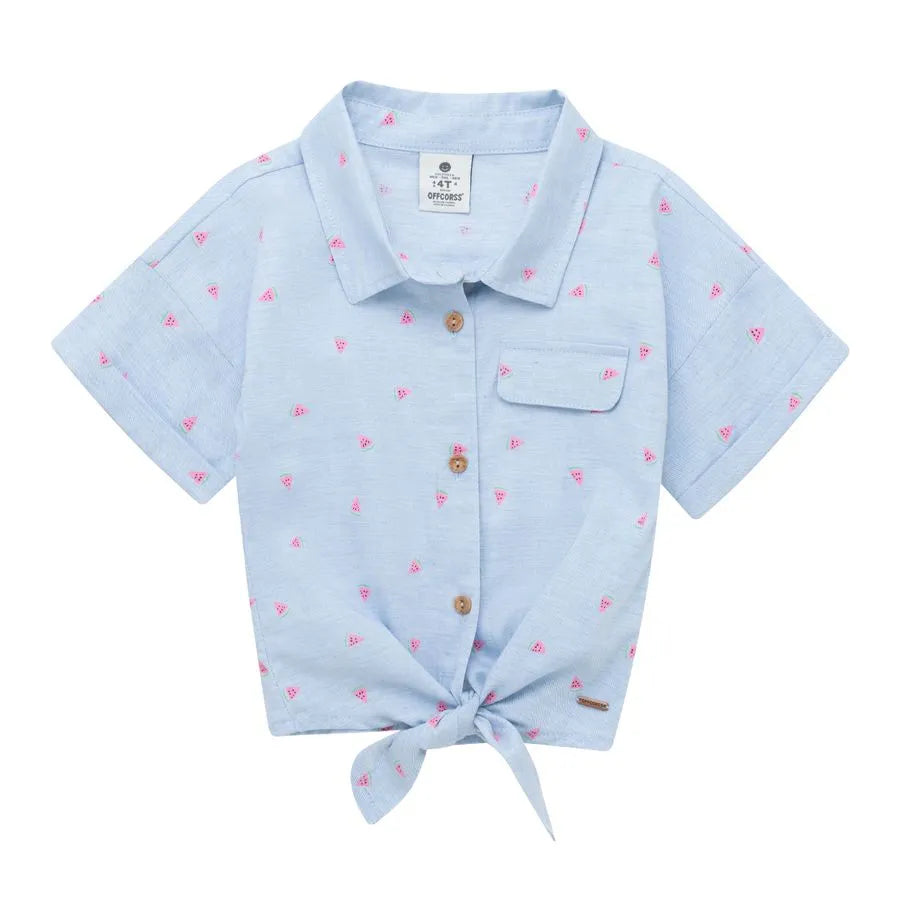 Camisa Para Niña De Botones