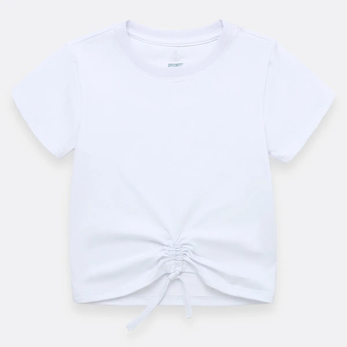 Camiseta Crop Top Con Recogido Adelante