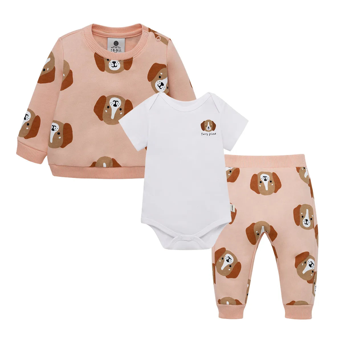 Conjunto Bebe Niña Perritos