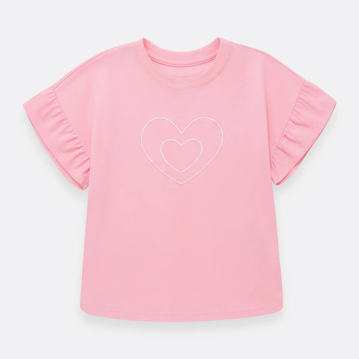 Camiseta Con Bordado Corazon