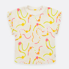 Camiseta Con Mini Bolero En Mangas