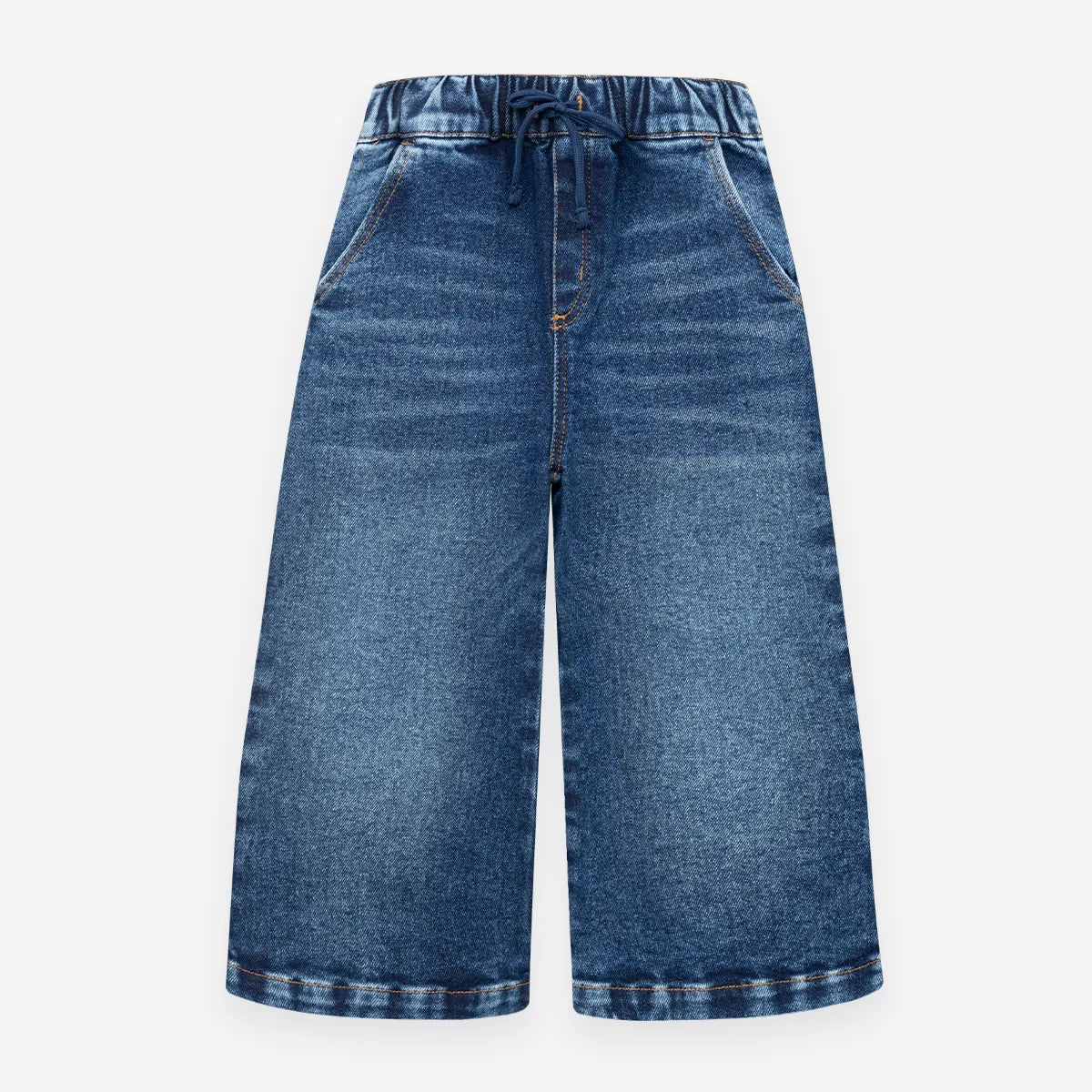 Denim wide Leg Con Cordón Ajustable