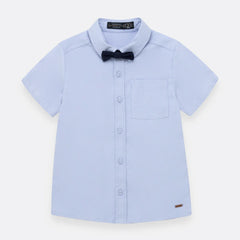 Camisa Con Corbatin Azul