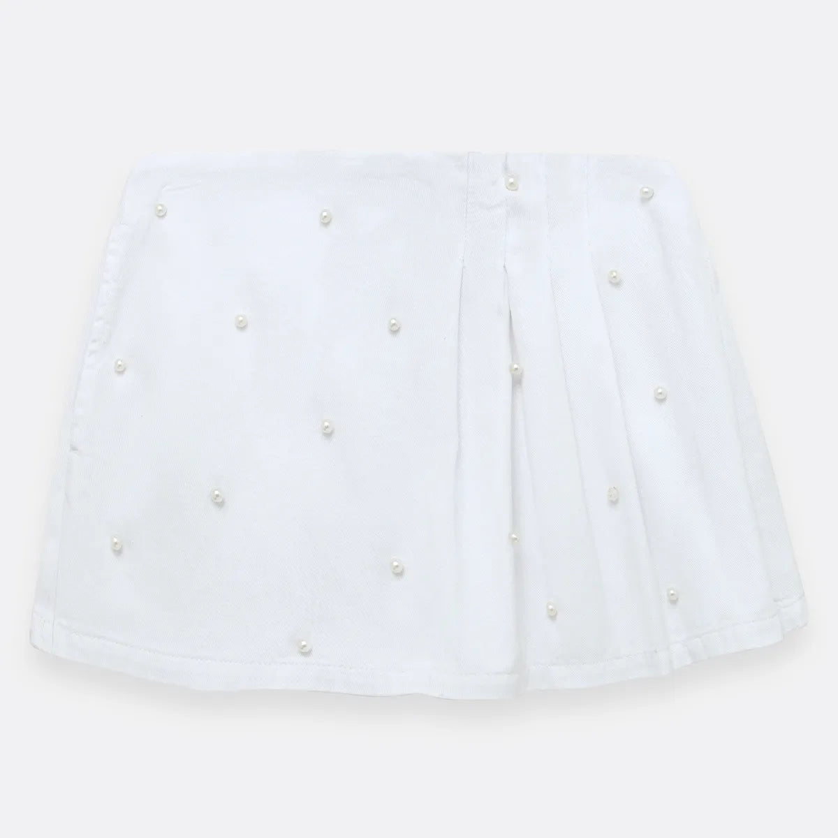 Falda Short Con Perlitas