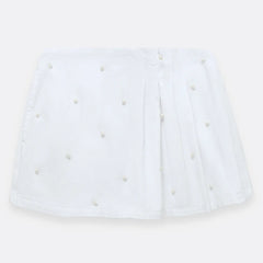 Falda Short Con Perlitas