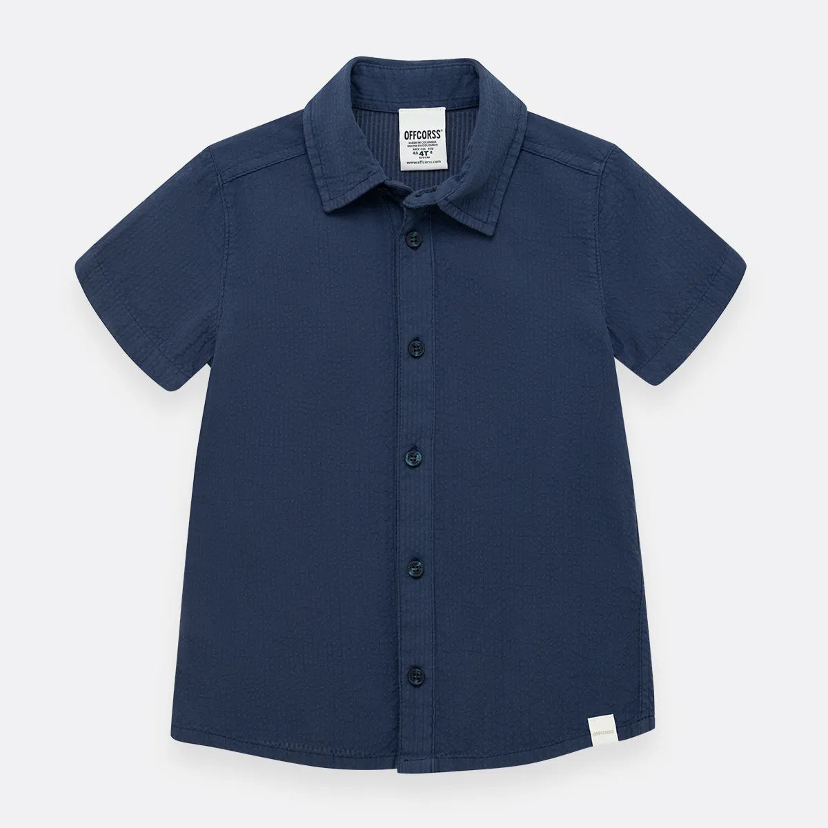 Camisa Manga Corta Azul