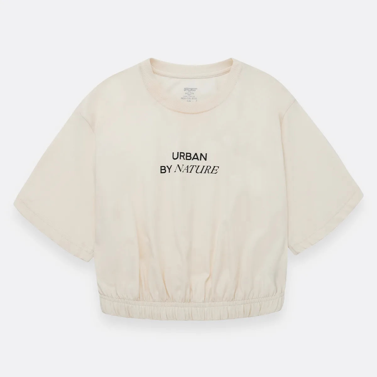 Camiseta Crop Top Con Elastico En Cintura