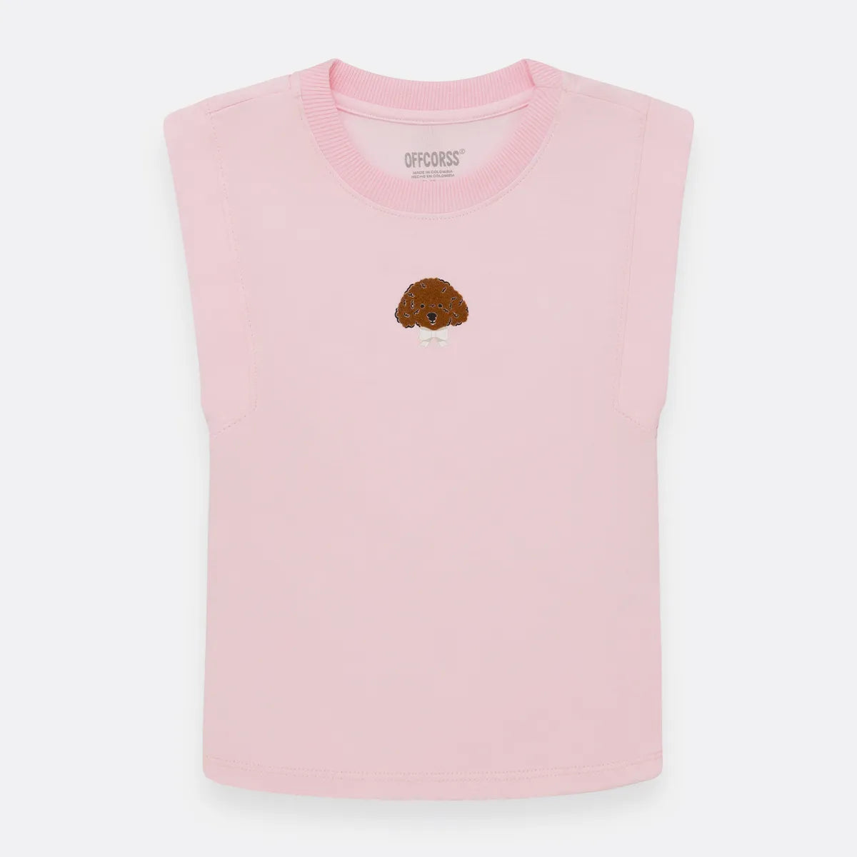 Camiseta Manga Corta Con Aplique En Gamuza
