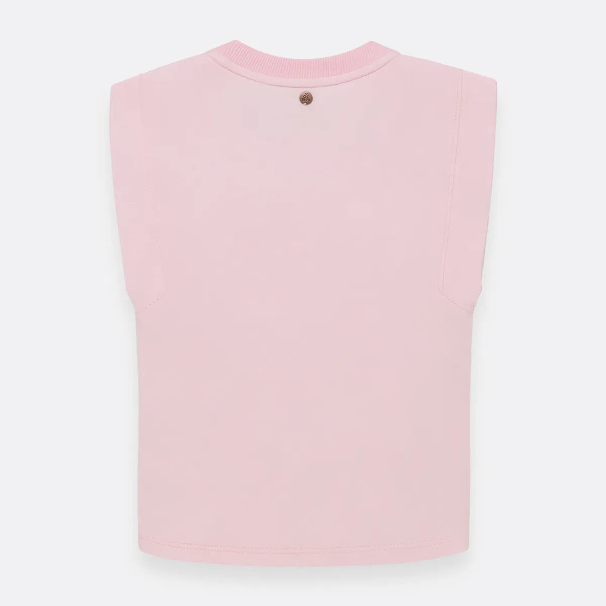 Camiseta Manga Corta Con Aplique En Gamuza