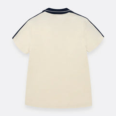 Camiseta polo Beige Con Cortes