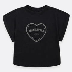 Camiseta Niña Manhattan Negra