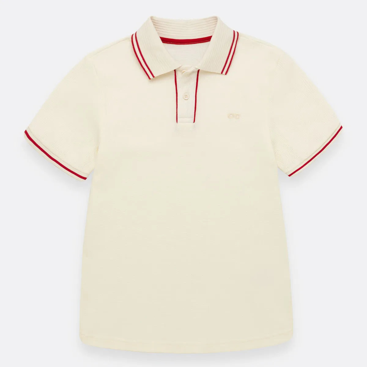 Camiseta Tipo Polo Con Textura