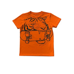 Camiseta Naranja Skate Tigre