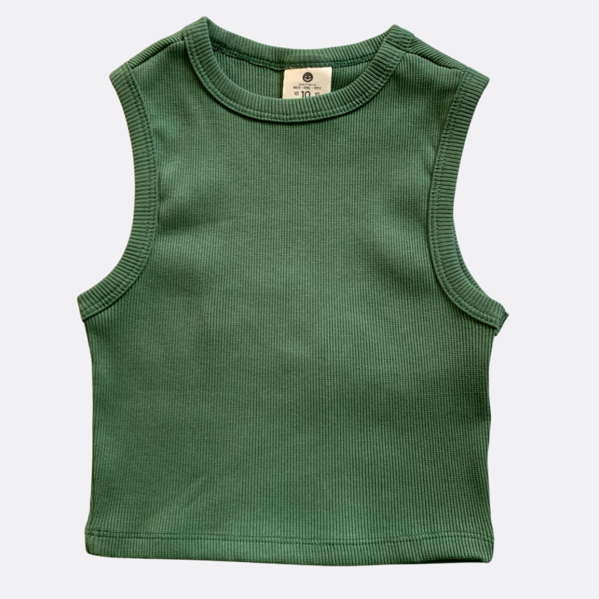 Camiiseta crop top Verde Oscura