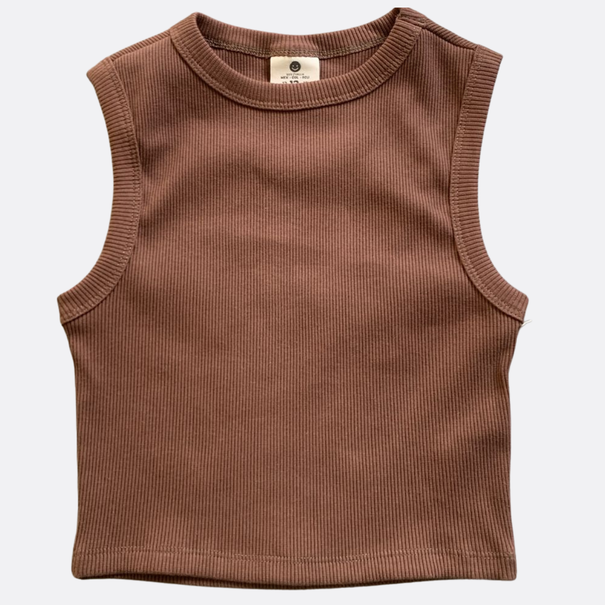 Camieta Crop Top Marron
