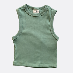 Camiseta Crop Top Verde Claro
