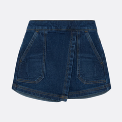 Falda Short Azul Oscura Jean