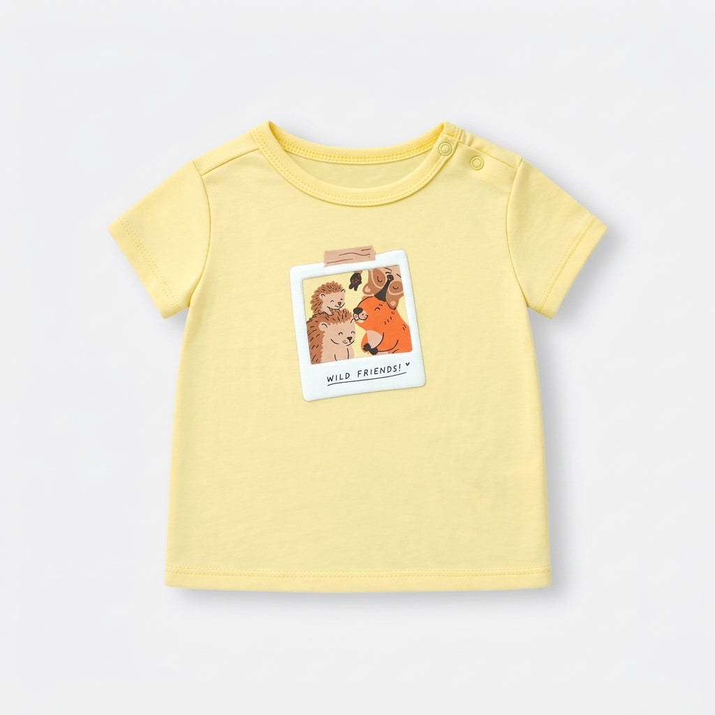 Camiseta De Bebe Wild Friends