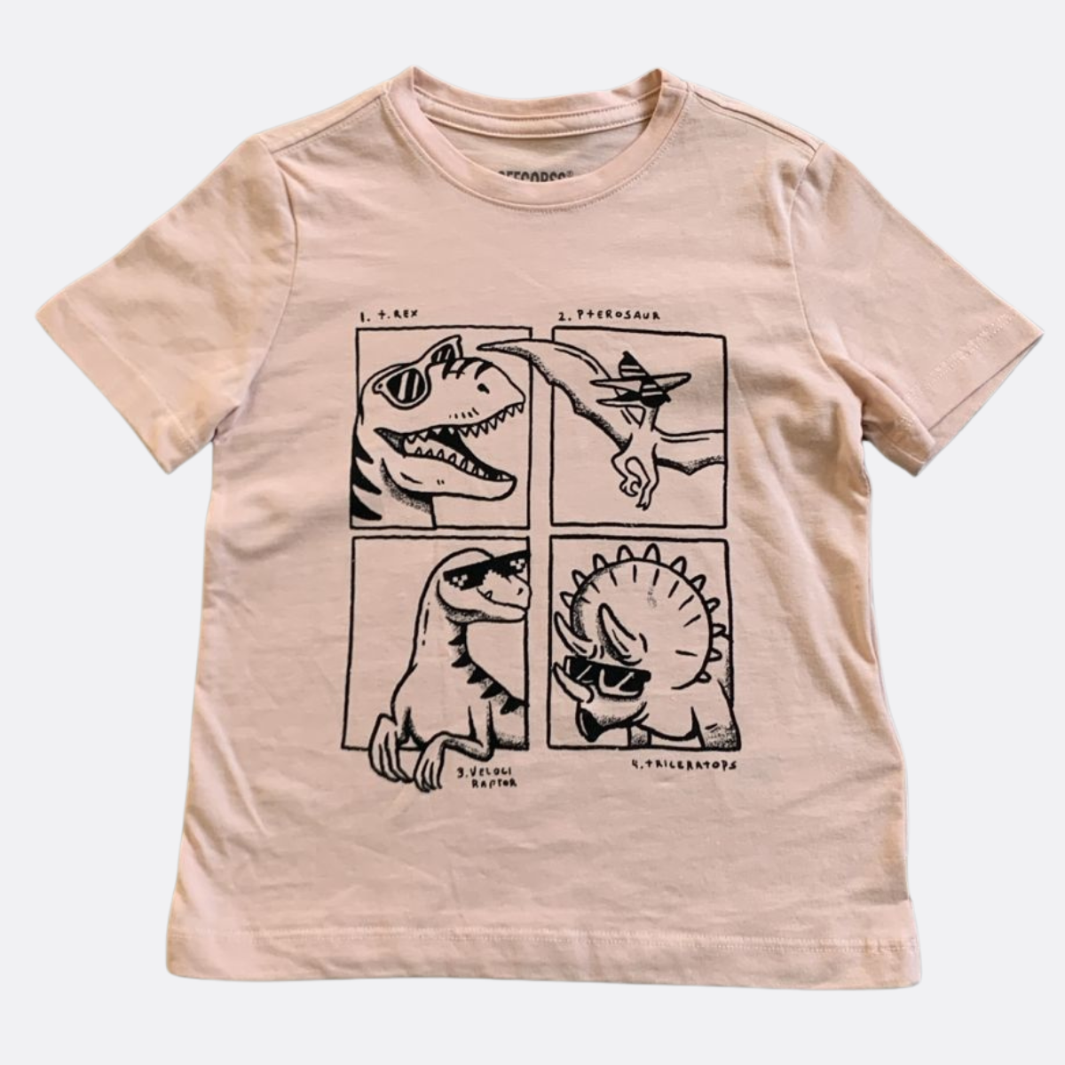 Camiseta Dinos Rosada