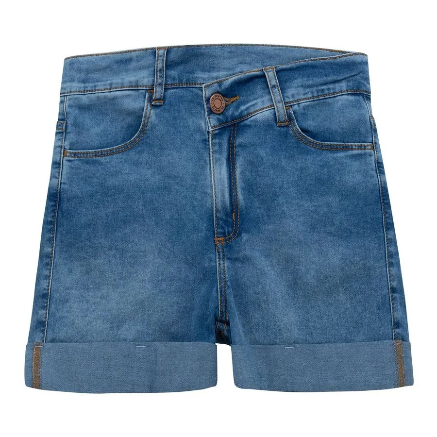 Short Para Niña En Indigo Oscuro